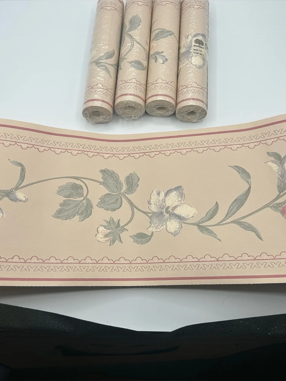 Lot of 5 Vtg 80s Floral Wallpaper Border 7.25” Grandmacore Cottagecore Eisenhart